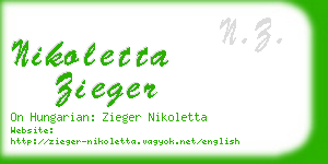 nikoletta zieger business card